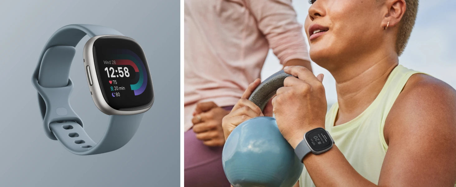 Fitbit Versa 4 Smartwatch GPS Fitness Tracker 24/7 Heart Rate SpO2 Sleep Monitor 50m Waterproof for Running Swimming Gym Outdoor