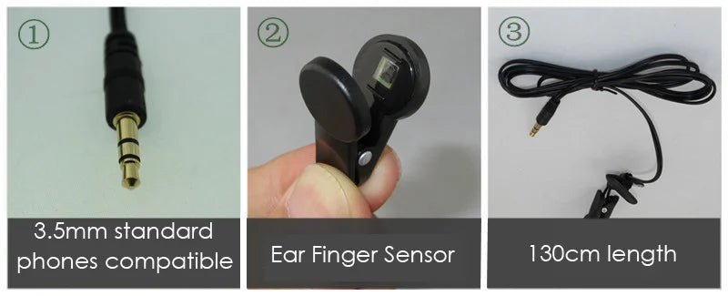 Ear Clip Cardio Fitness Heart Rate Sensor Finger Pulse Heat Beat Meter Sensor for Kettler Exercise Bike Sport Equipment Training