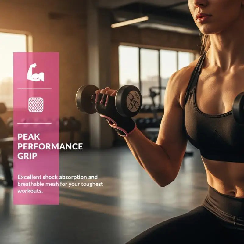 Fitness Gloves with Half Finger Design for Weightlifting and Dumbbell Training Ideal for Gym Use