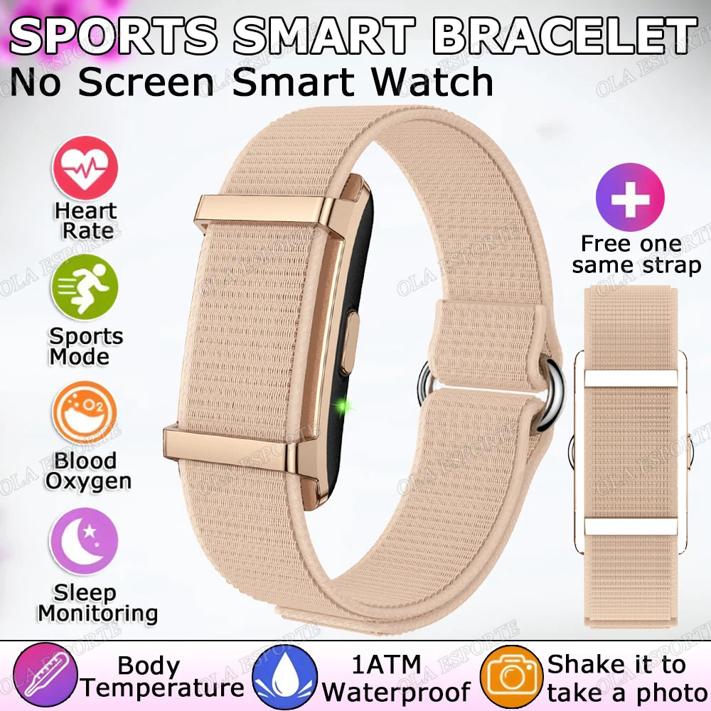 New No Screen Smart Bracelet Fitness Tracker Pedometer Breathable Sport Wristband Message Reminder Heart Rate Monitor Smartwatch