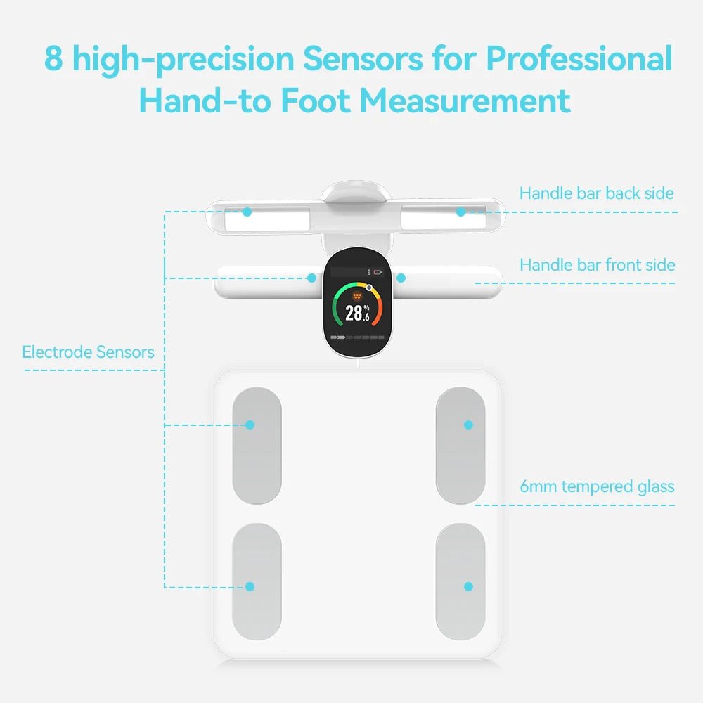 Smart Bioimpedance Scales New Professional Fitness Scale Body Composition Analyzer Body Fat Scale with Hands Sensor