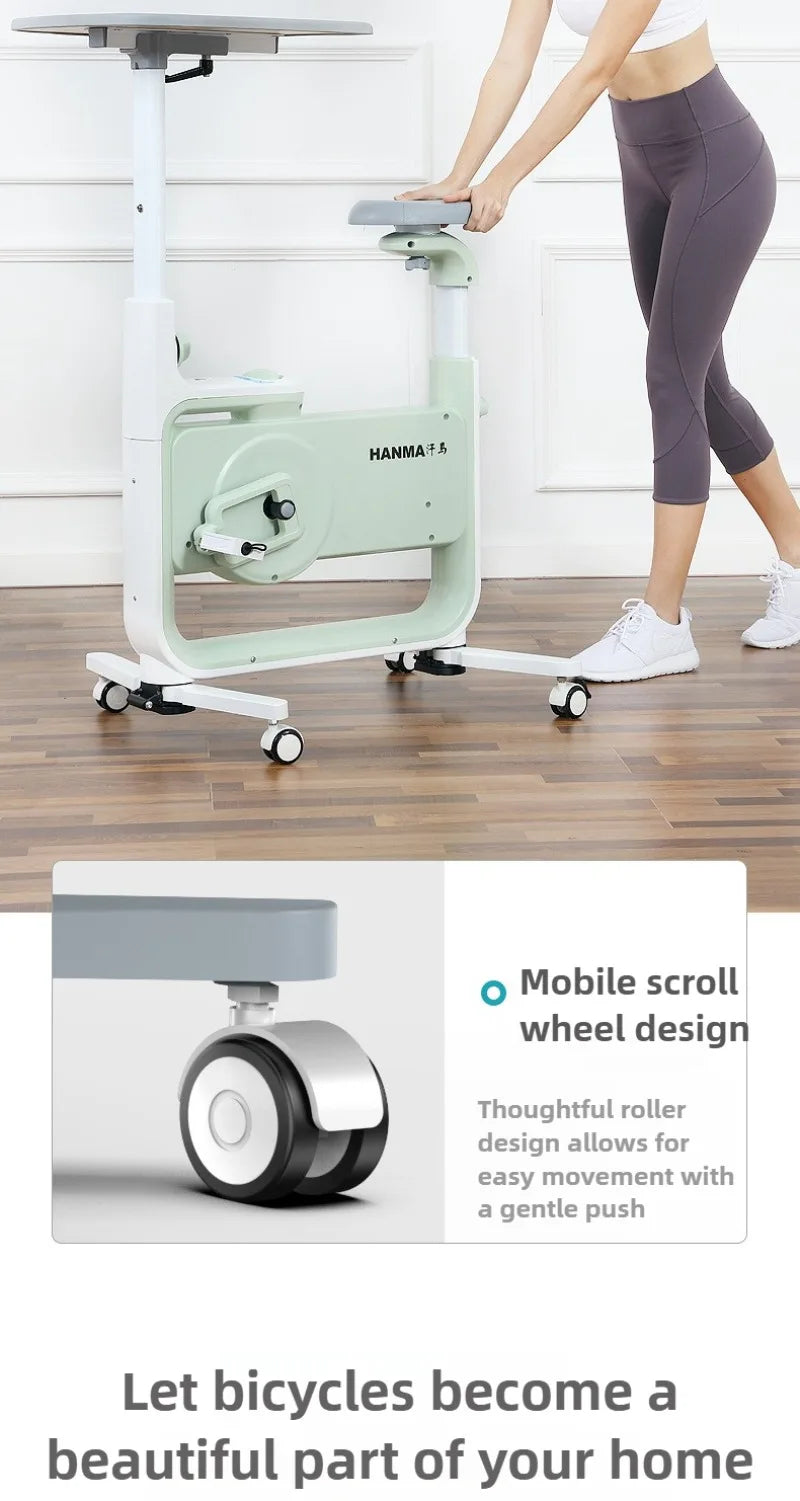 Foldable Magnetic Exercise Bike Quiet Indoor Cycling Bike Home Office Fitness Weight Loss Cardio Workout Station