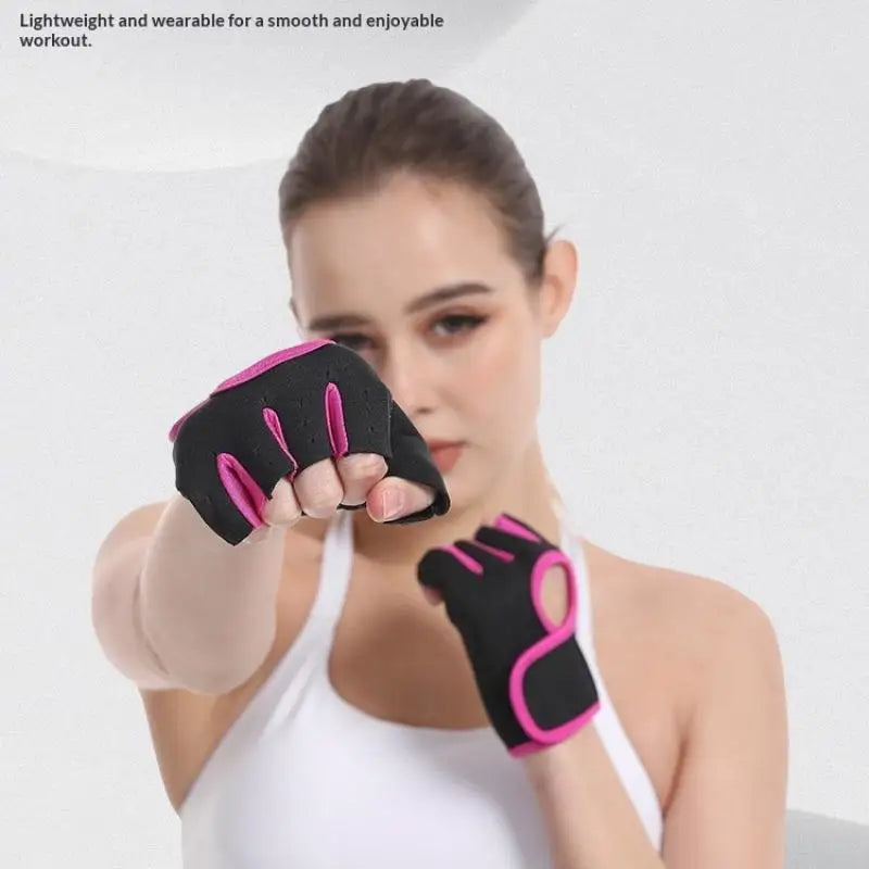 Fitness Gloves with Half Finger Design for Weightlifting and Dumbbell Training Ideal for Gym Use