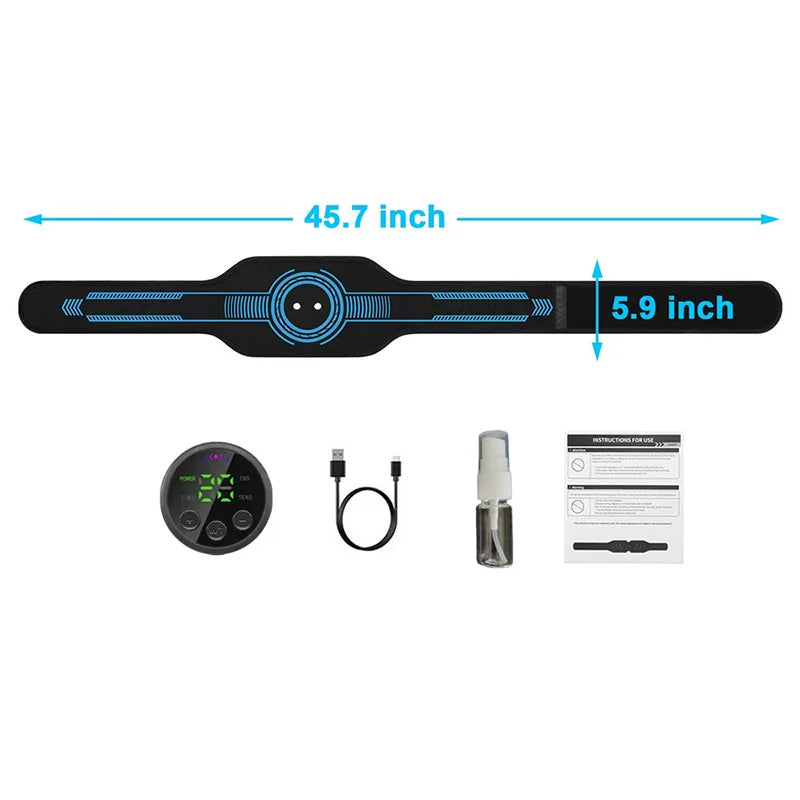 Fitness Belt USB Smart Ab Trainer Body Waist Arm Leg Massage Training Unisex