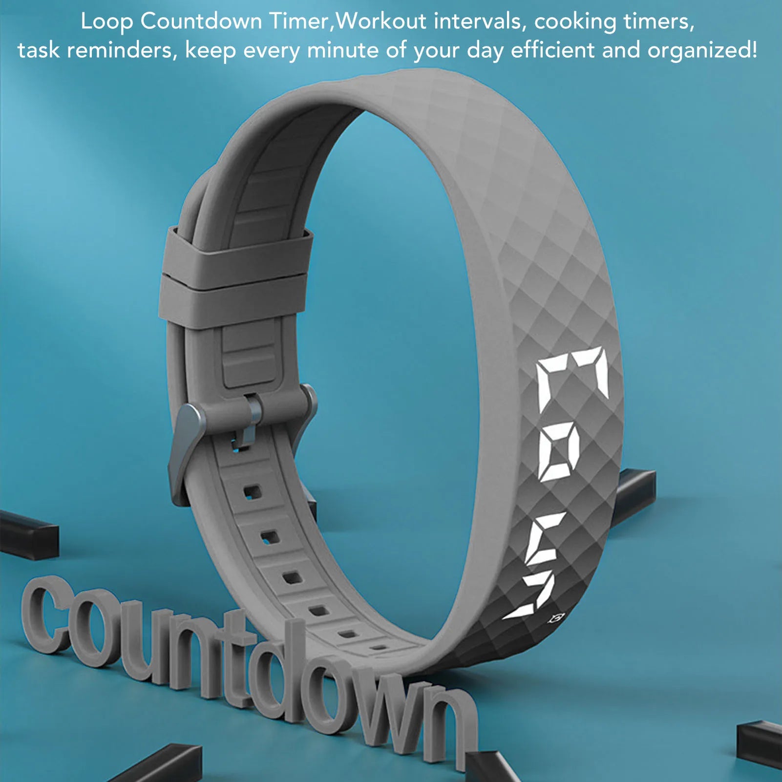 Health Smart Bracelet Silicone Vibration Alert USB Rechargeable Wearable Fitness Tracker Step Counter for Sleep Sports Tracking
