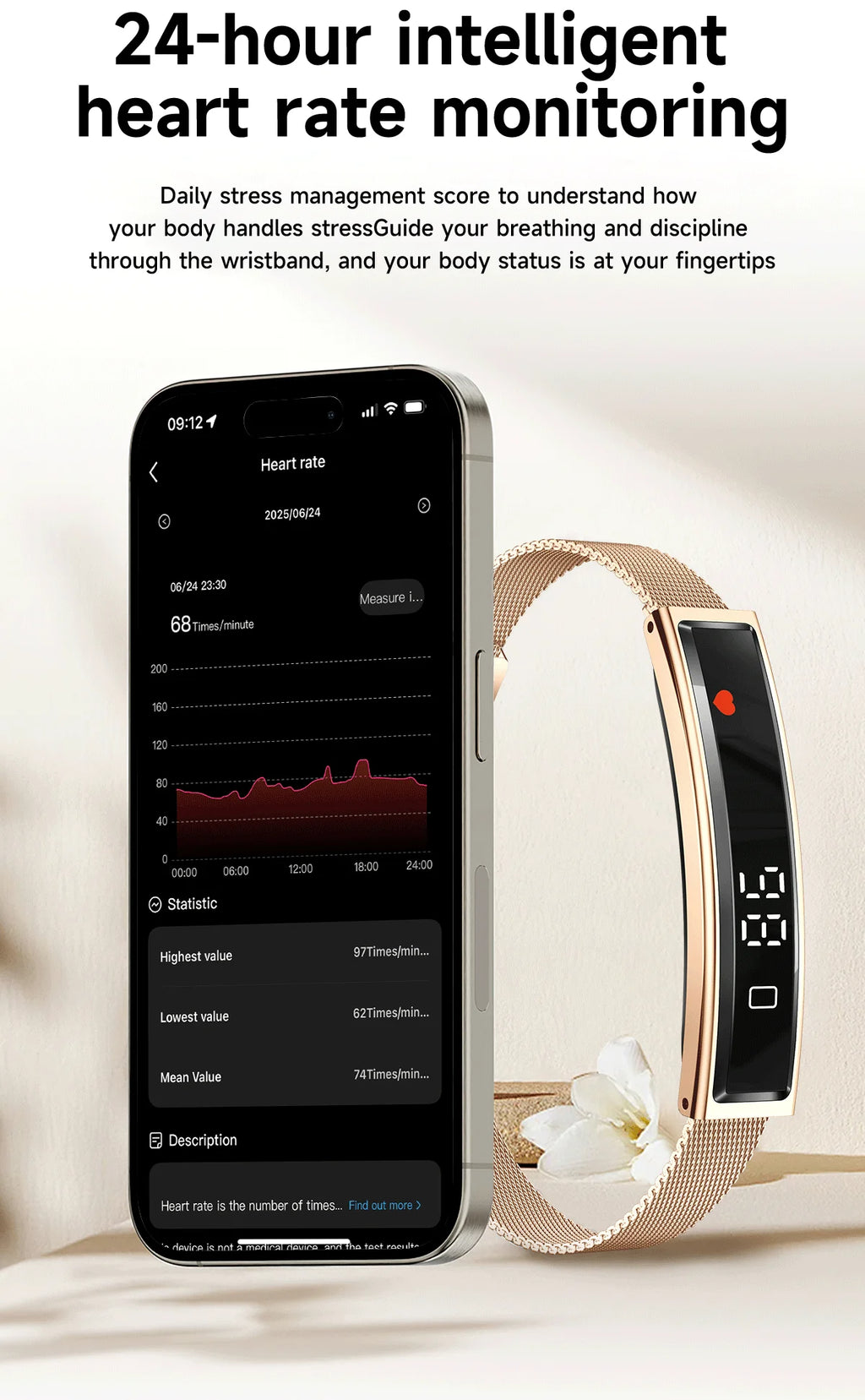 Daily Fitness Tracker Women Sport Smart Bracelet 2026 New Fashion Heart Rate Health Monitoring IP68 Waterproof Smart Watch Men