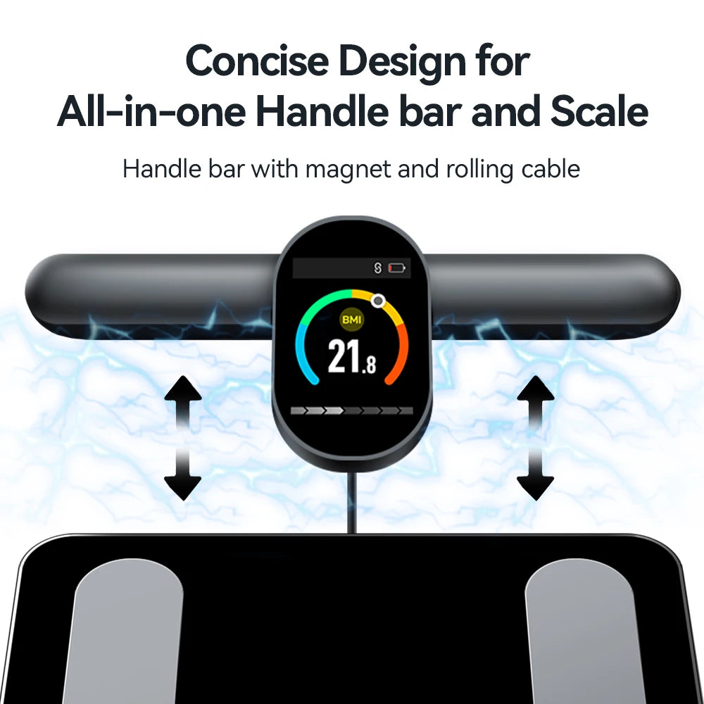 Fitdays Smart Body Composition Scale Hands 8 Electrodes Bioimpedance Balance Scale Professional Gym Smart Body Fat Scale