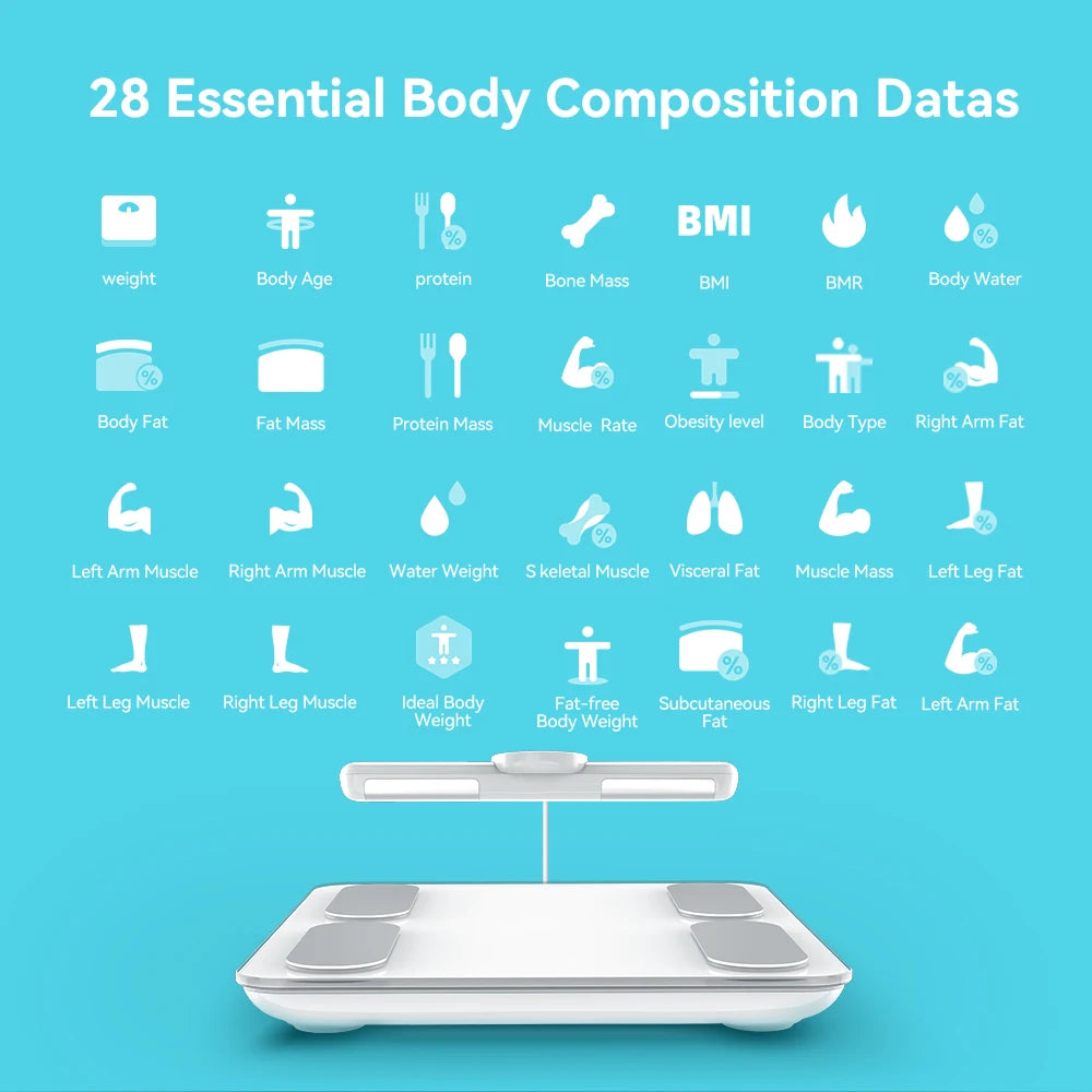 Smart Bioimpedance Scales New Professional Fitness Scale Body Composition Analyzer Body Fat Scale with Hands Sensor