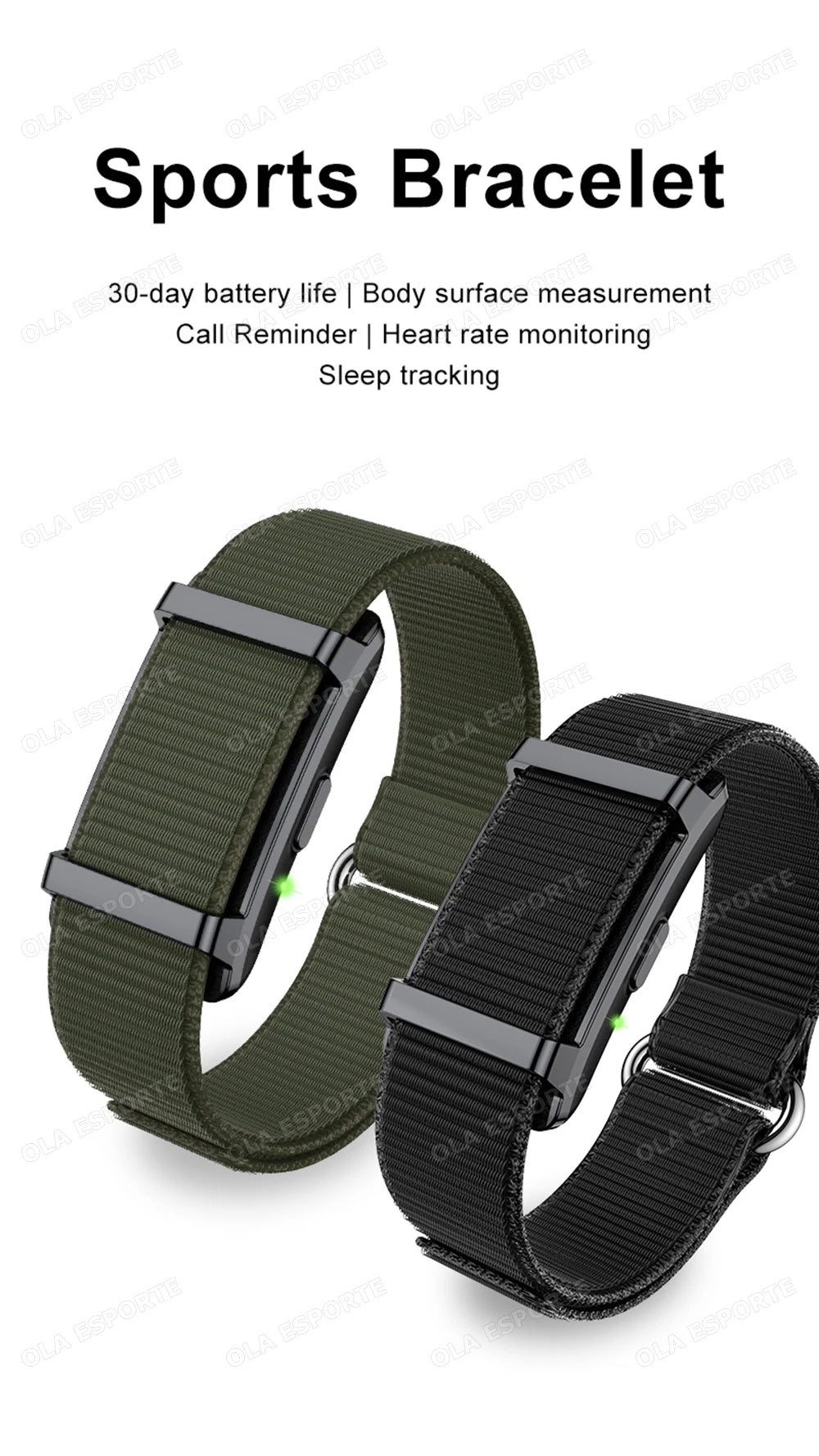 New No Screen Smart Bracelet Fitness Tracker Pedometer Breathable Sport Wristband Message Reminder Heart Rate Monitor Smartwatch
