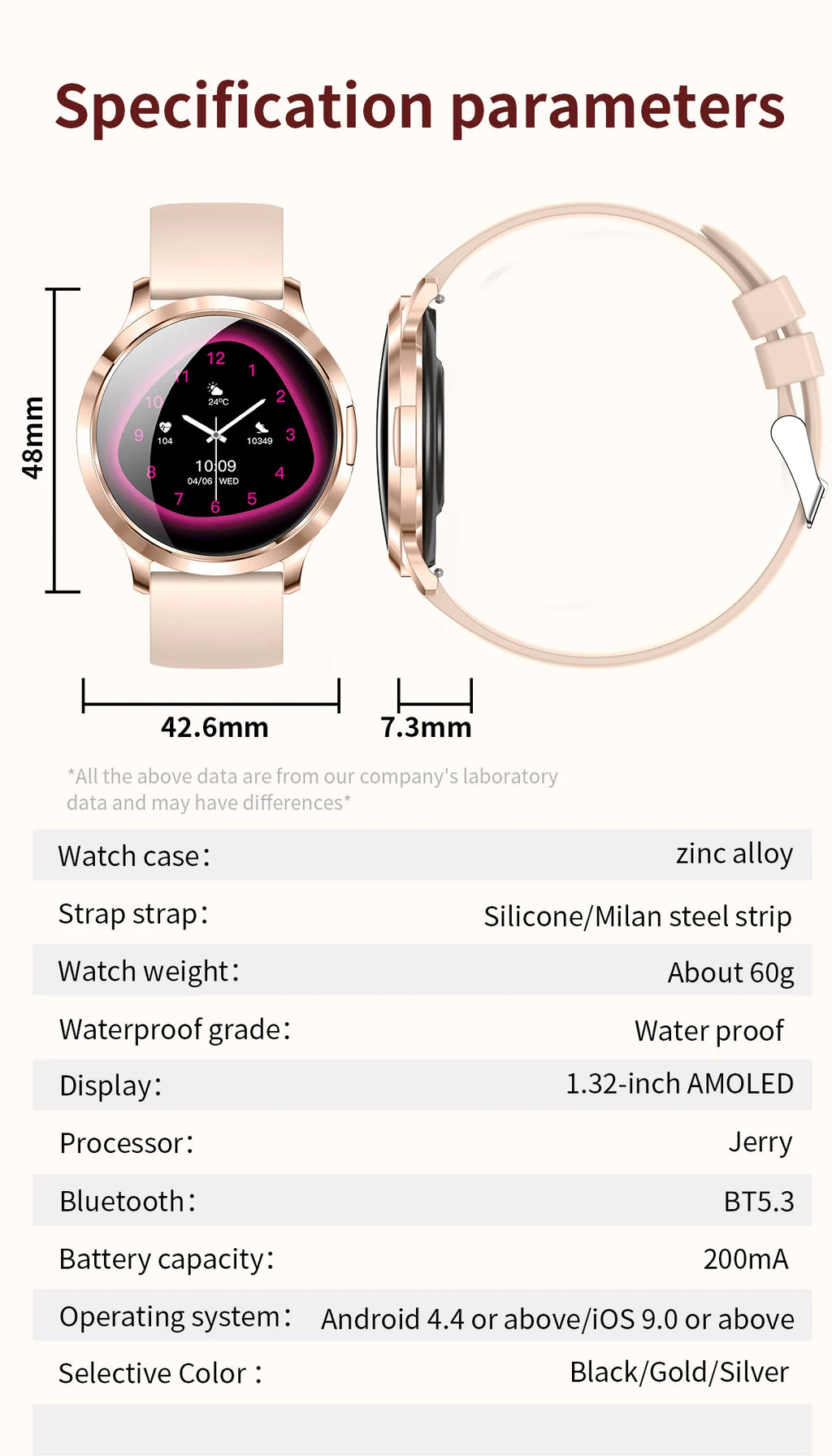 2026 New Smart Watch For Women Gift 1.32 Inch Full Touch Screen Sports Fitness Watches Bluetooth Calls Digital Smartwatch Ladies