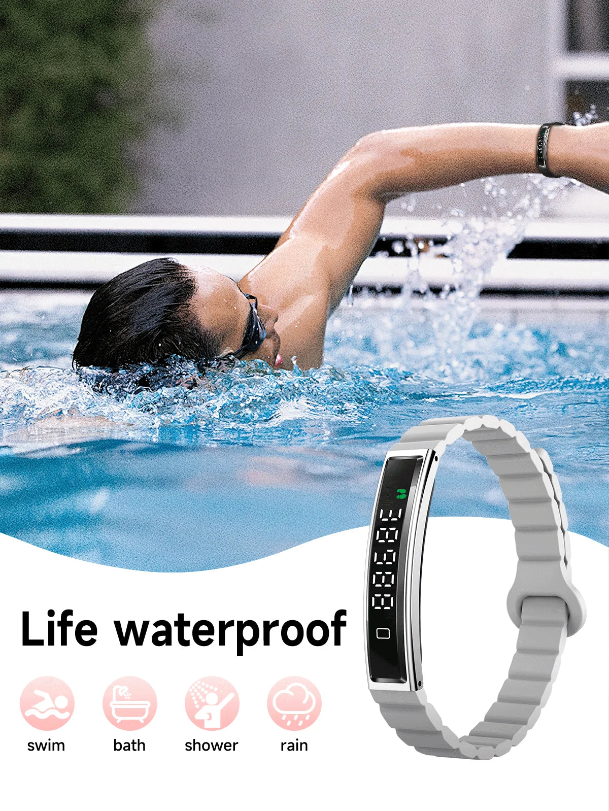 Daily Fitness Tracker Women Sport Smart Bracelet 2026 New Fashion Heart Rate Health Monitoring IP68 Waterproof Smart Watch Men