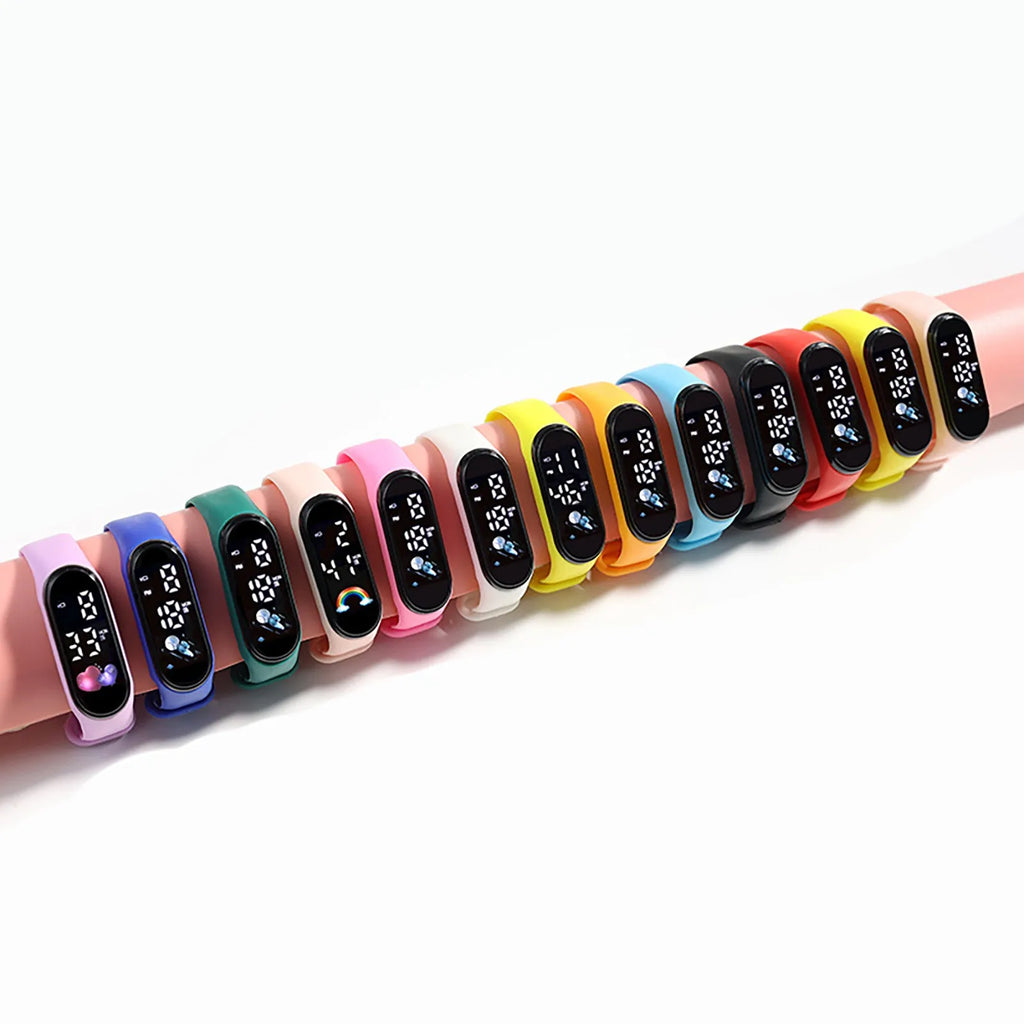 Children'S Smart Sports Watch Outdoor Electronic Fitness Smart Silicone Bracelet Children'S Waterproof Multifunctional Watch