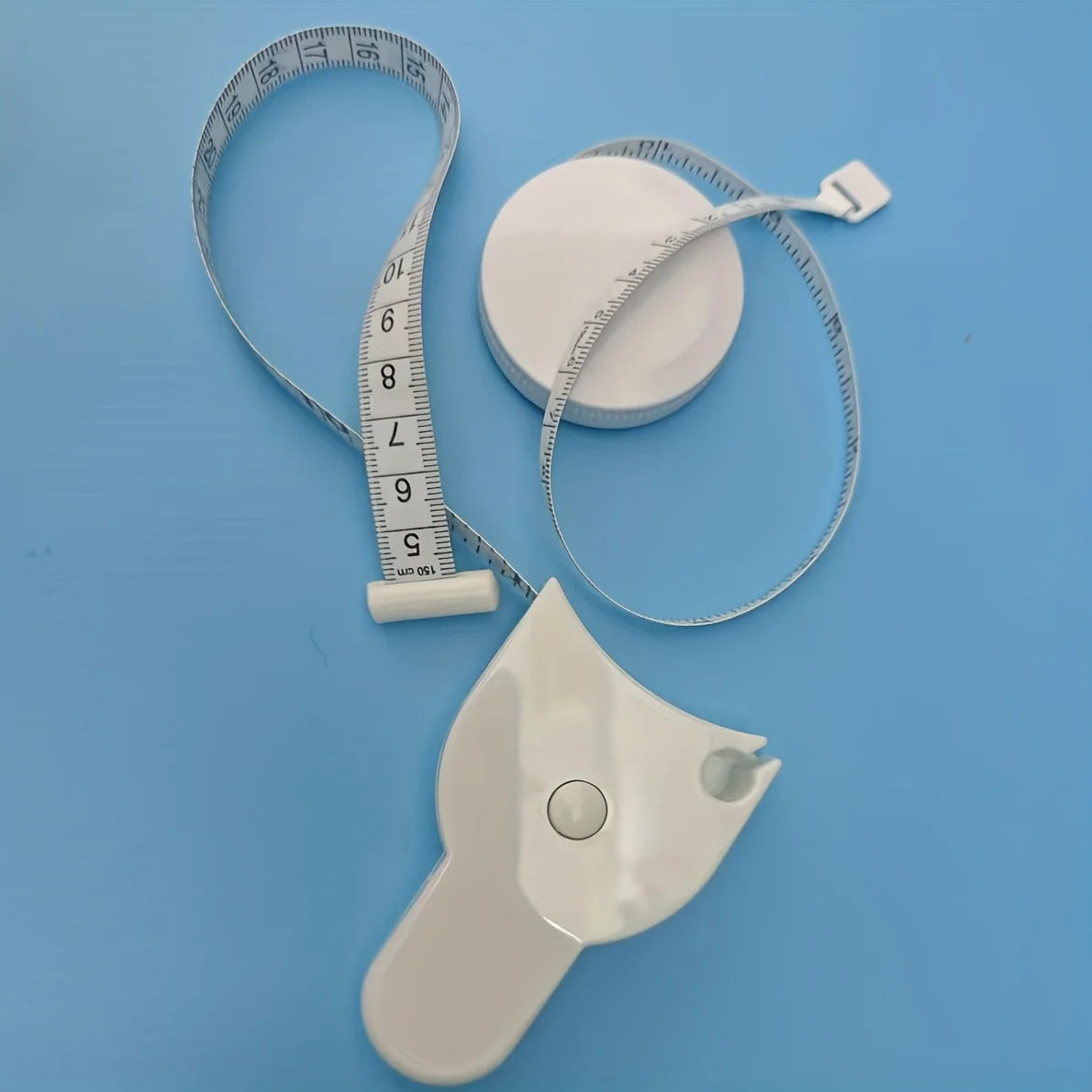 Body fat caliper and Waist Measurement Tape set - handheld fat caliper and tape combination, portable fitness measuring tool
