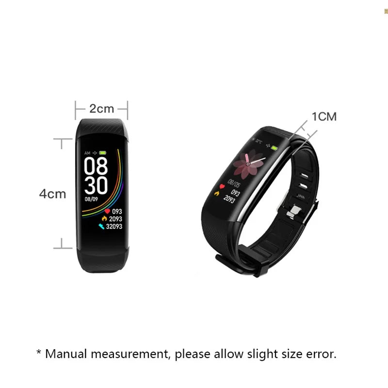Fitness Bracelet For IOS Android Phone C6T Smart Watch Men Women Waterproof Wristband Body Temperature Monitor Smartwatch