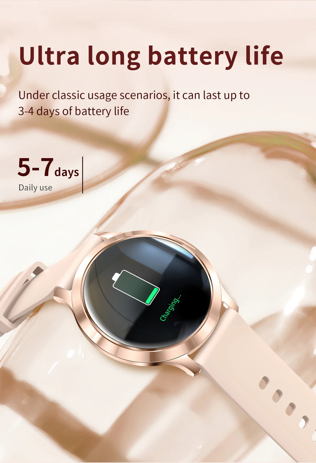 2026 New Smart Watch For Women Gift 1.32 Inch Full Touch Screen Sports Fitness Watches Bluetooth Calls Digital Smartwatch Ladies