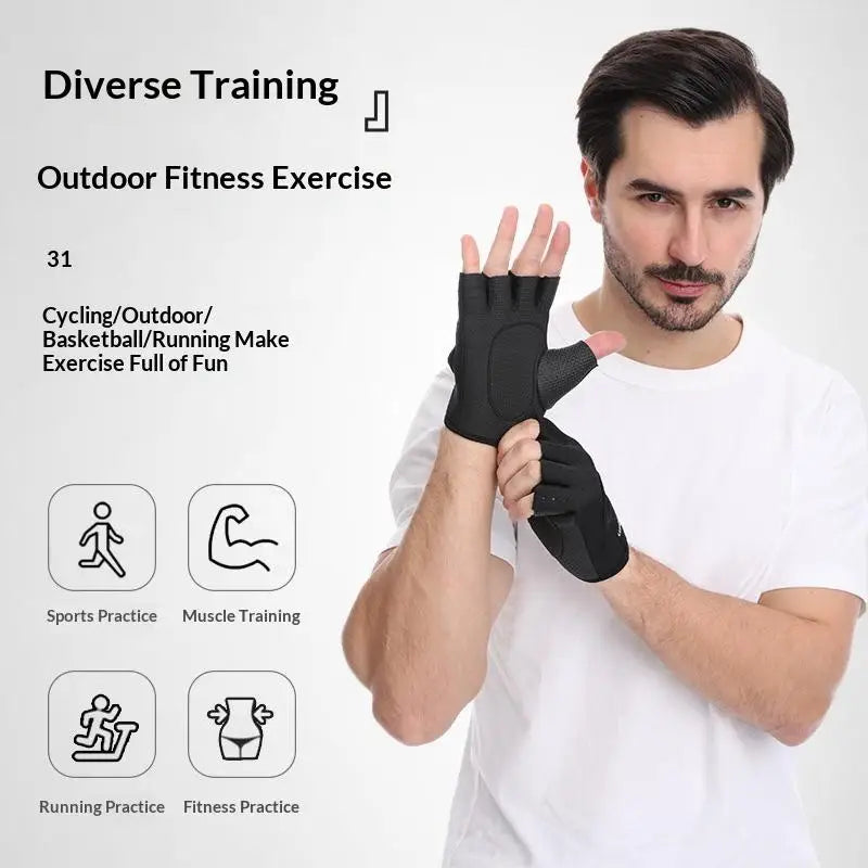 Fitness Gloves with Half Finger Design for Weightlifting and Dumbbell Training Ideal for Gym Use