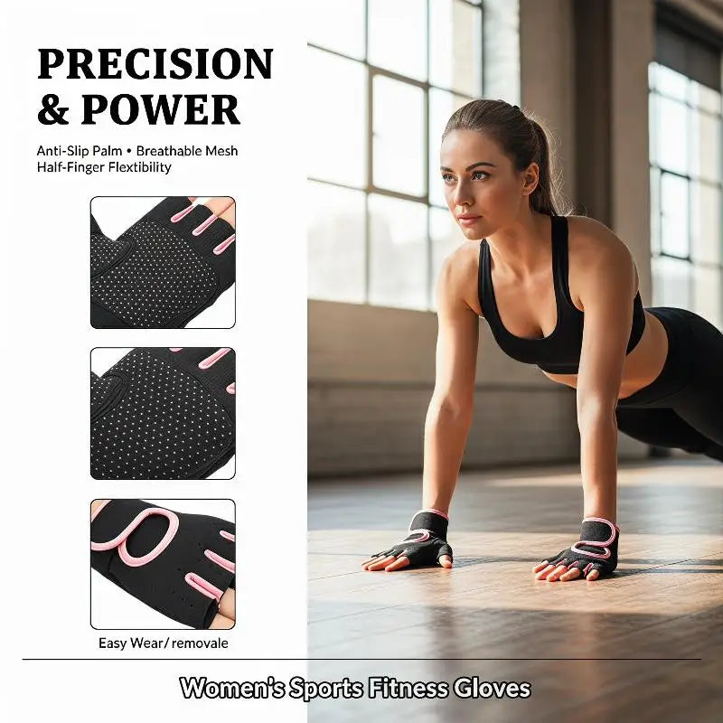 Fitness Gloves with Half Finger Design for Weightlifting and Dumbbell Training Ideal for Gym Use