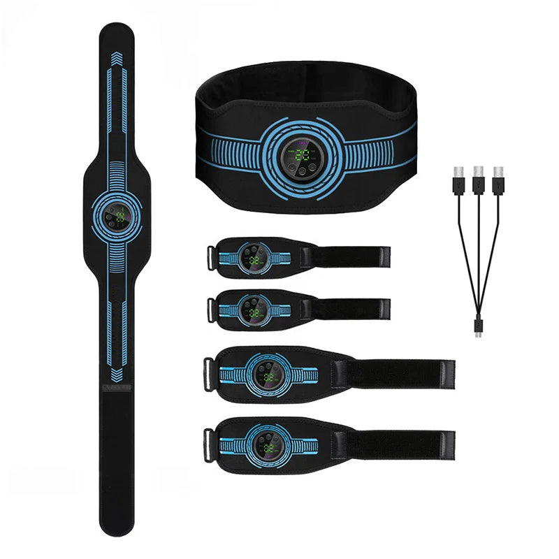 Fitness Belt USB Smart Ab Trainer Body Waist Arm Leg Massage Training Unisex