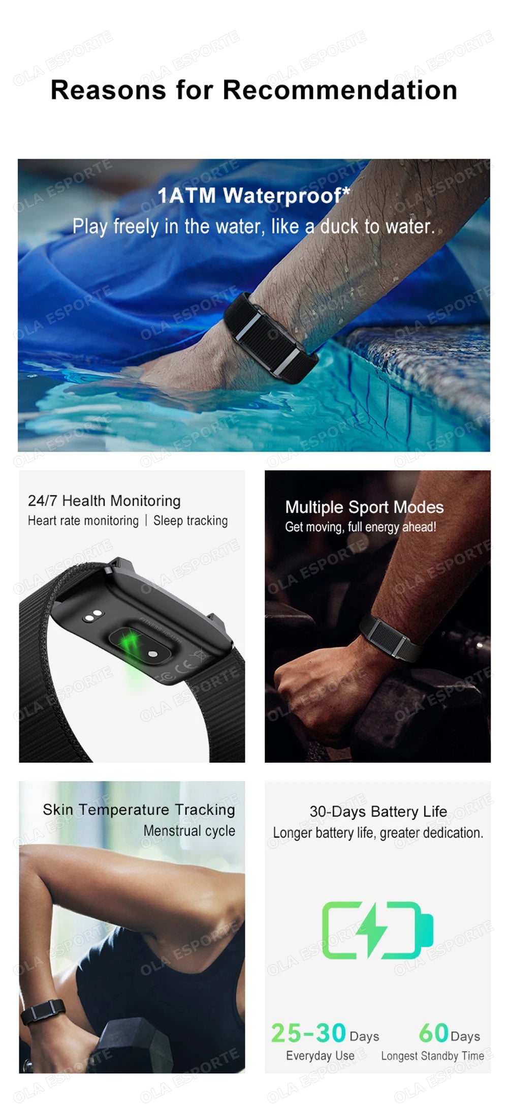 New No Screen Smart Bracelet Fitness Tracker Pedometer Breathable Sport Wristband Message Reminder Heart Rate Monitor Smartwatch
