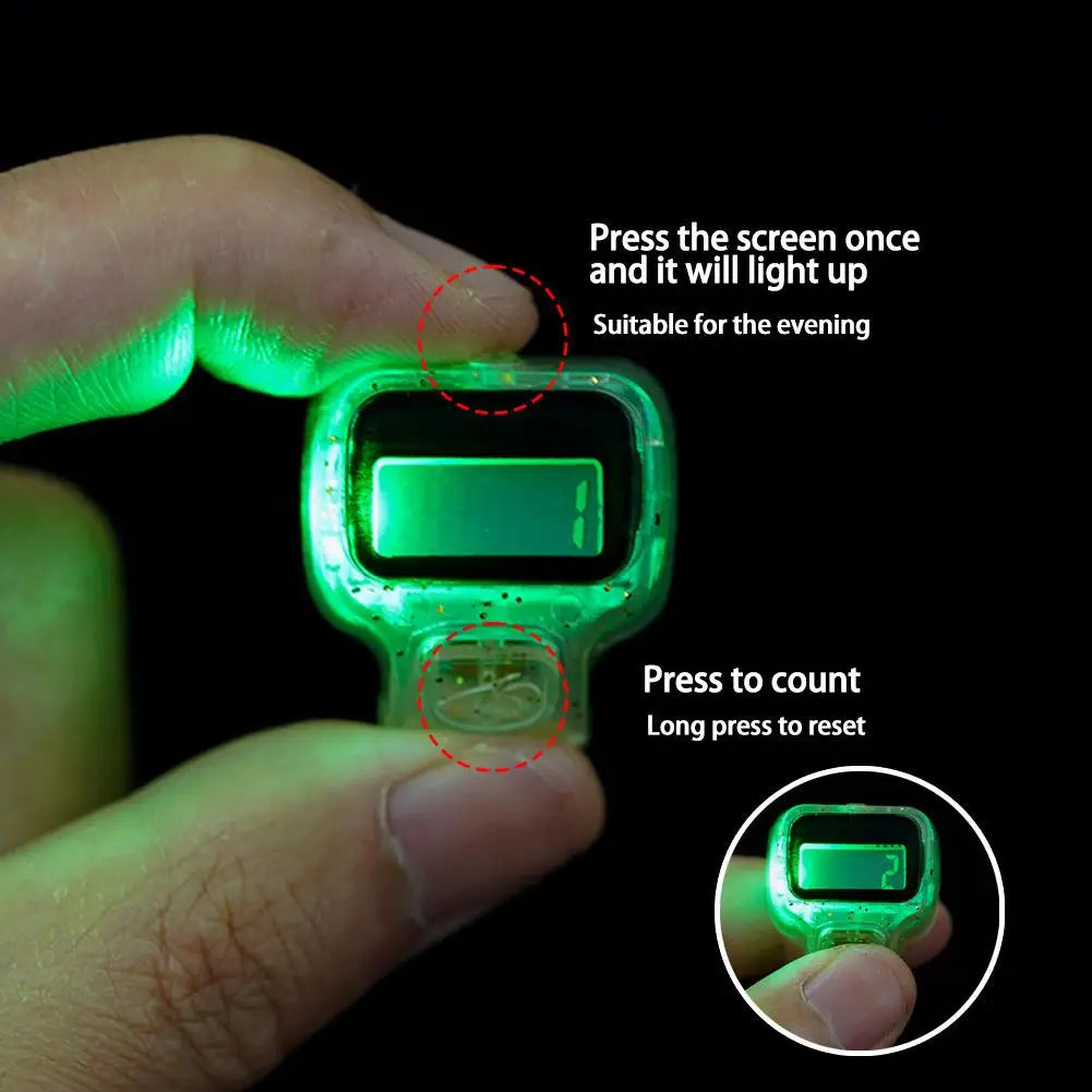 Fitness Finger Counter, Mini Digital Display Hand Counter Click Manual Digital Clicker For Tracking Swim Laps Or Running Laps