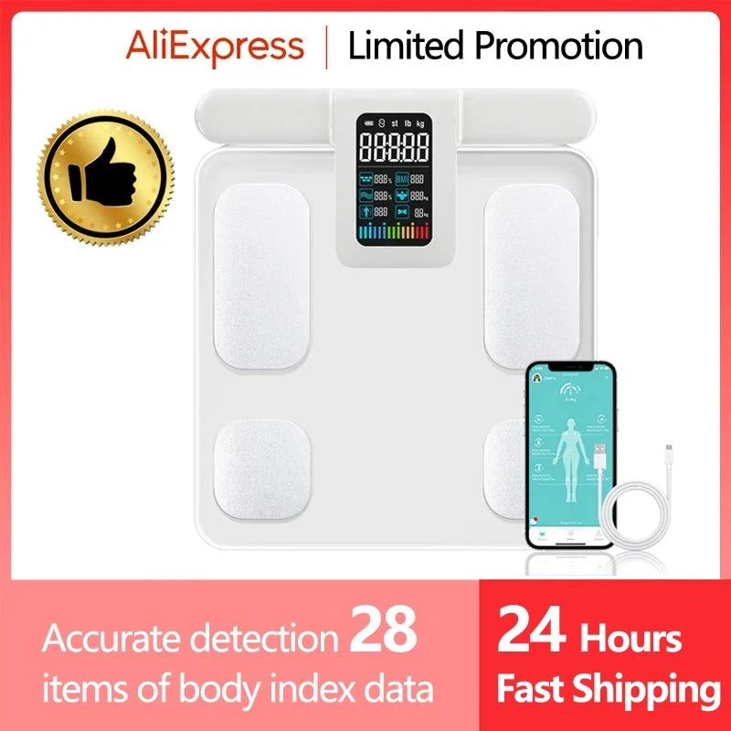 Smart Bioimpedance Scales New Professional Fitness Scale Body Composition Analyzer Body Fat Scale with Hands Sensor
