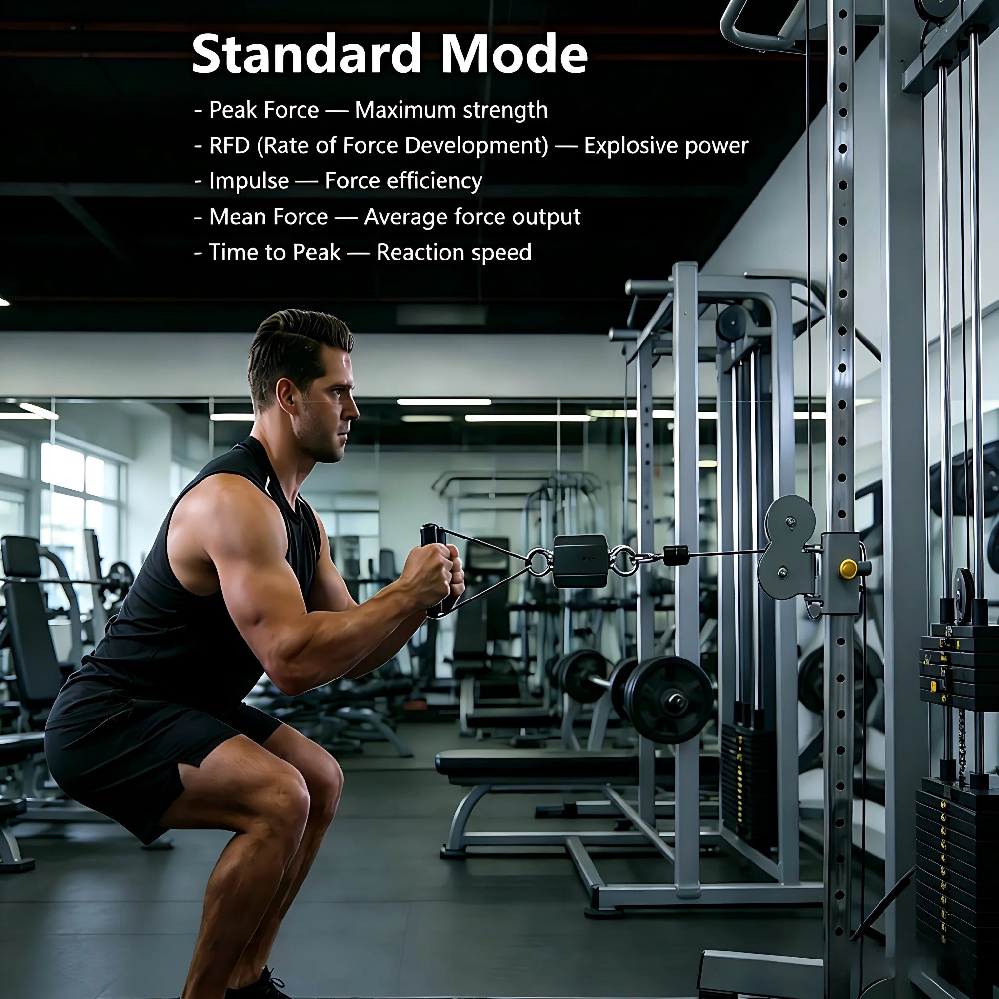 2026 New 500kg High-Precision Isometric Strength Tester, Fitness  Power Testing Equipment,