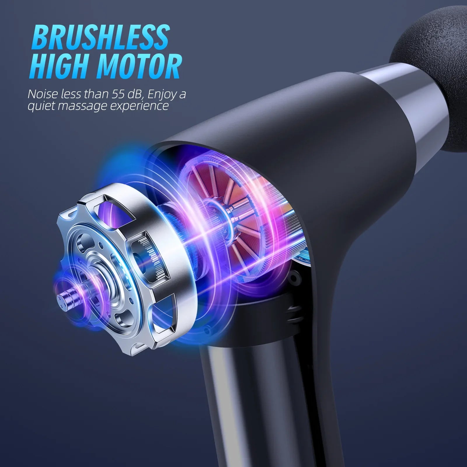 Touchscreen Version Fitness Equipment Handheld Mini 6 Gear Fascia Gun Electric Impact Home Relaxation Muscle Massager Fascia Gun