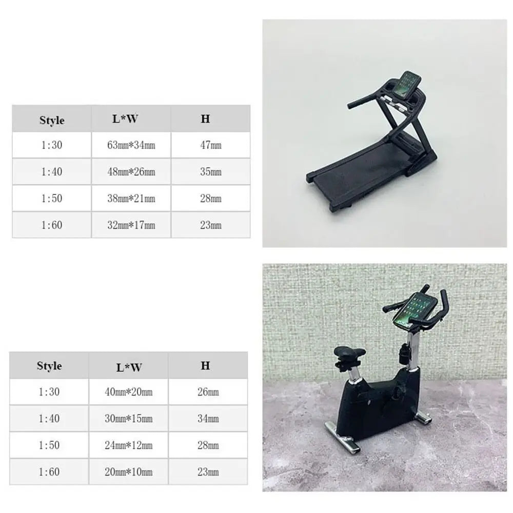 High Quality 1:12 Dollhouse Fitness Equipment Mini DIY Doll House Treadmill Dollhouse Accessory Dollhouse Decoration