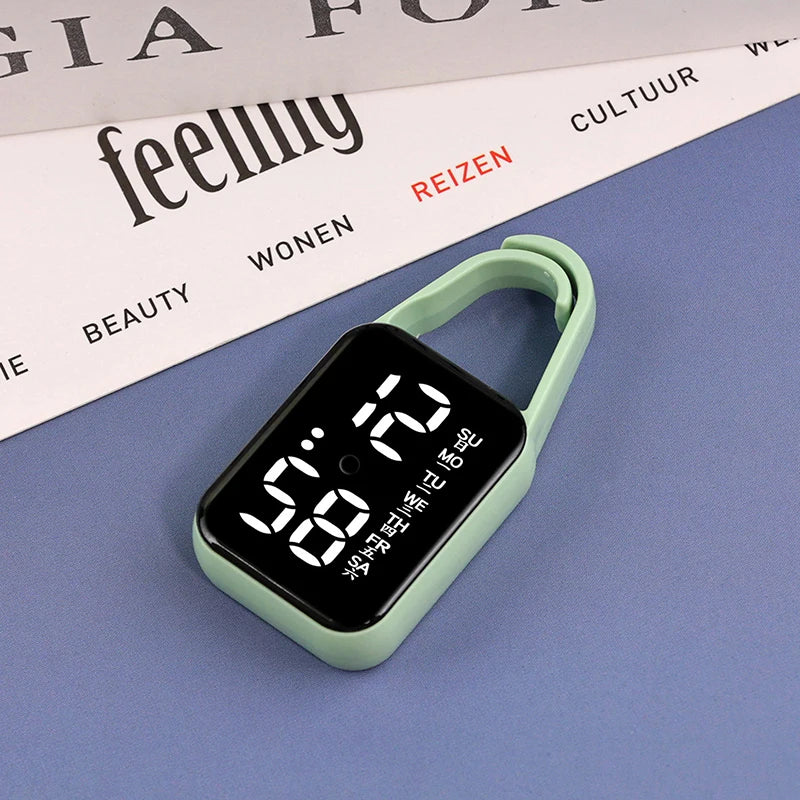 LED Pedometer Bracelet Step Counter Watch with 12/24H Time Display Silicone Fitness Tracker Step Watch