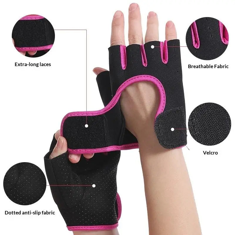 Fitness Gloves with Half Finger Design for Weightlifting and Dumbbell Training Ideal for Gym Use