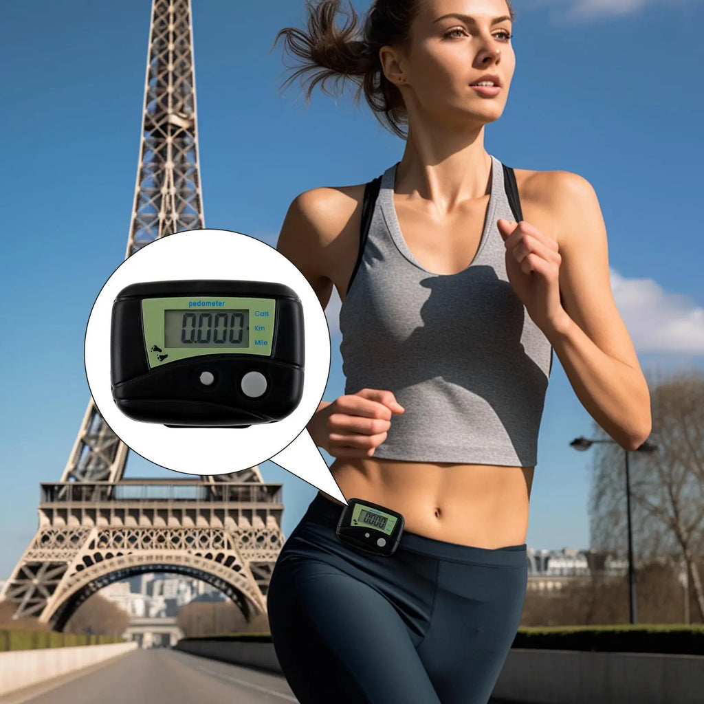 Pedometer for Walking Digital LCD Compact Movement Monitor Monitor for Recording Distance Fitness Exercise Running Hiking