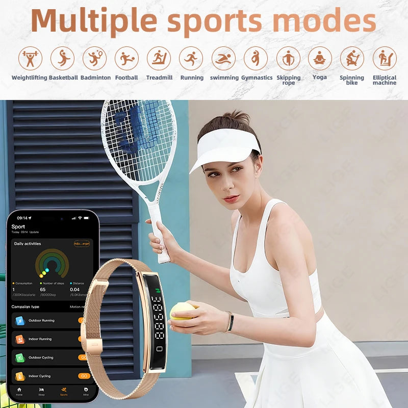 Daily Fitness Tracker Women Sport Smart Bracelet 2026 New Fashion Heart Rate Health Monitoring IP68 Waterproof Smart Watch Men