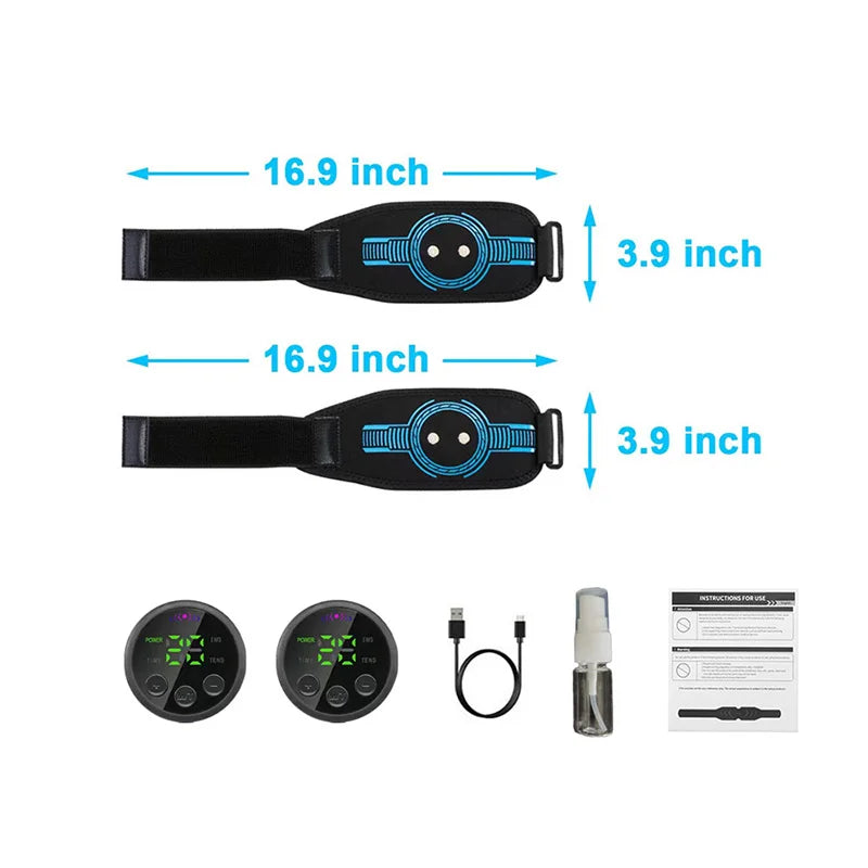 Fitness Belt USB Smart Ab Trainer Body Waist Arm Leg Massage Training Unisex