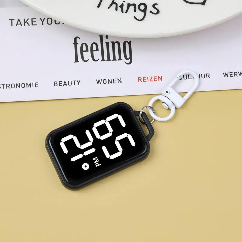 LED Pedometer Bracelet Step Counter Watch with 12/24H Time Display Silicone Fitness Tracker Step Watch