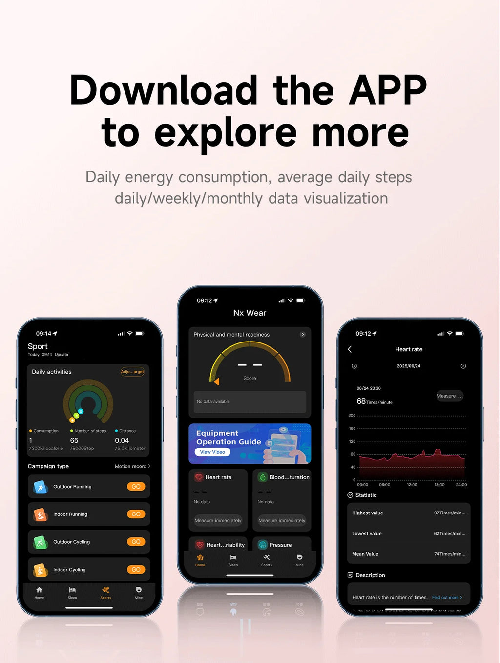 Daily Fitness Tracker Women Sport Smart Bracelet 2026 New Fashion Heart Rate Health Monitoring IP68 Waterproof Smart Watch Men