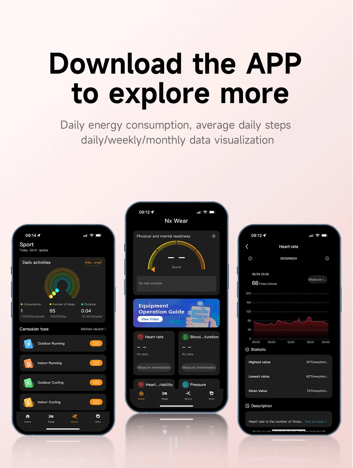 Daily Fitness Tracker Women Sport Smart Bracelet 2026 New Fashion Heart Rate Health Monitoring IP68 Waterproof Smart Watch Men