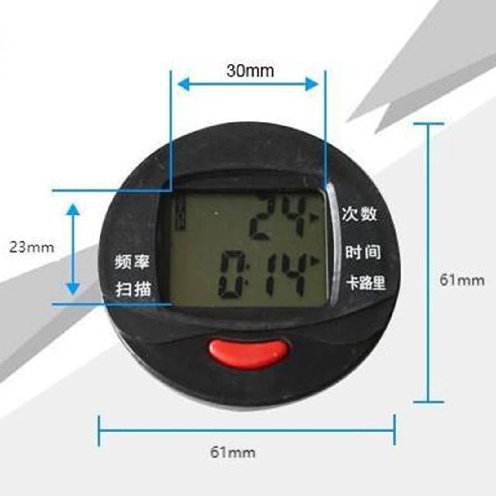 Multi Function Pedometer Counter Electronic Speed Meter Digital Monitor Meter Fits Step Machine Pedal Machine Calories Time