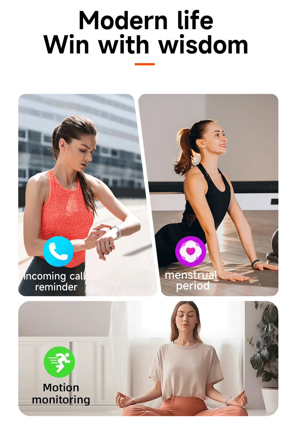Daily Fitness Tracker Women Sport Smart Bracelet 2026 New Fashion Heart Rate Health Monitoring IP68 Waterproof Smart Watch Men