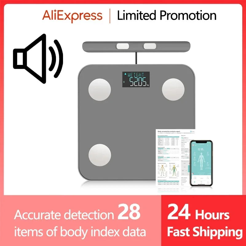 Smart Bioimpedance Scales New Professional Fitness Scale Body Composition Analyzer Body Fat Scale with Hands Sensor