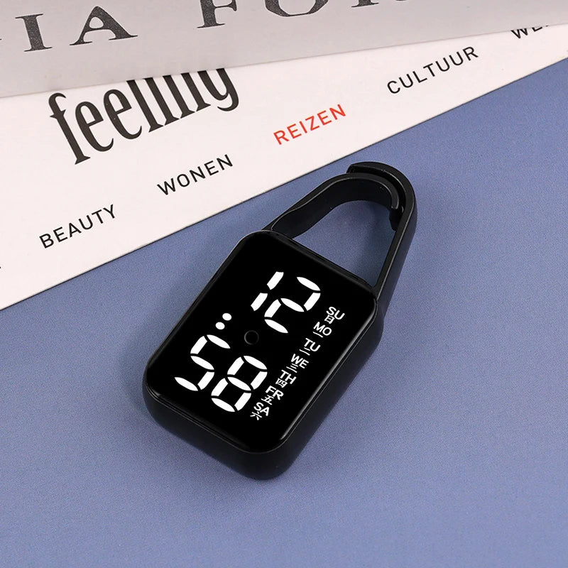 LED Pedometer Bracelet Step Counter Watch with 12/24H Time Display Silicone Fitness Tracker Step Watch