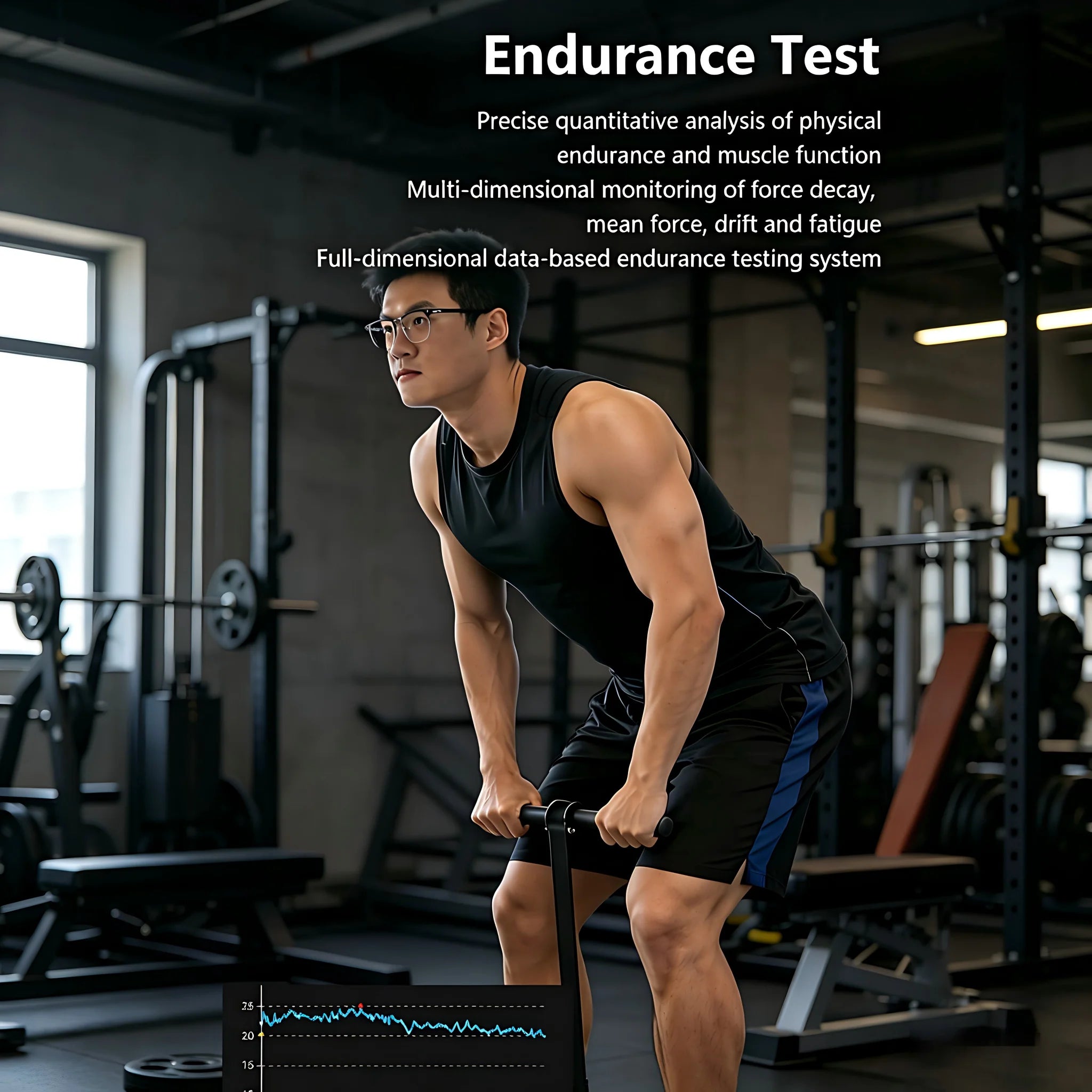 2026 New 500kg High-Precision Isometric Strength Tester, Fitness  Power Testing Equipment,