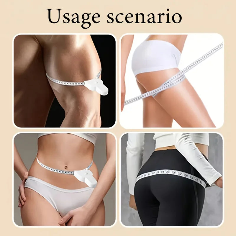 Body fat caliper and Waist Measurement Tape set - handheld fat caliper and tape combination, portable fitness measuring tool