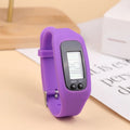 LED Pedometer Bracelet Step Counter Watch with 12/24H Time Display Silicone Fitness Tracker Step Watch