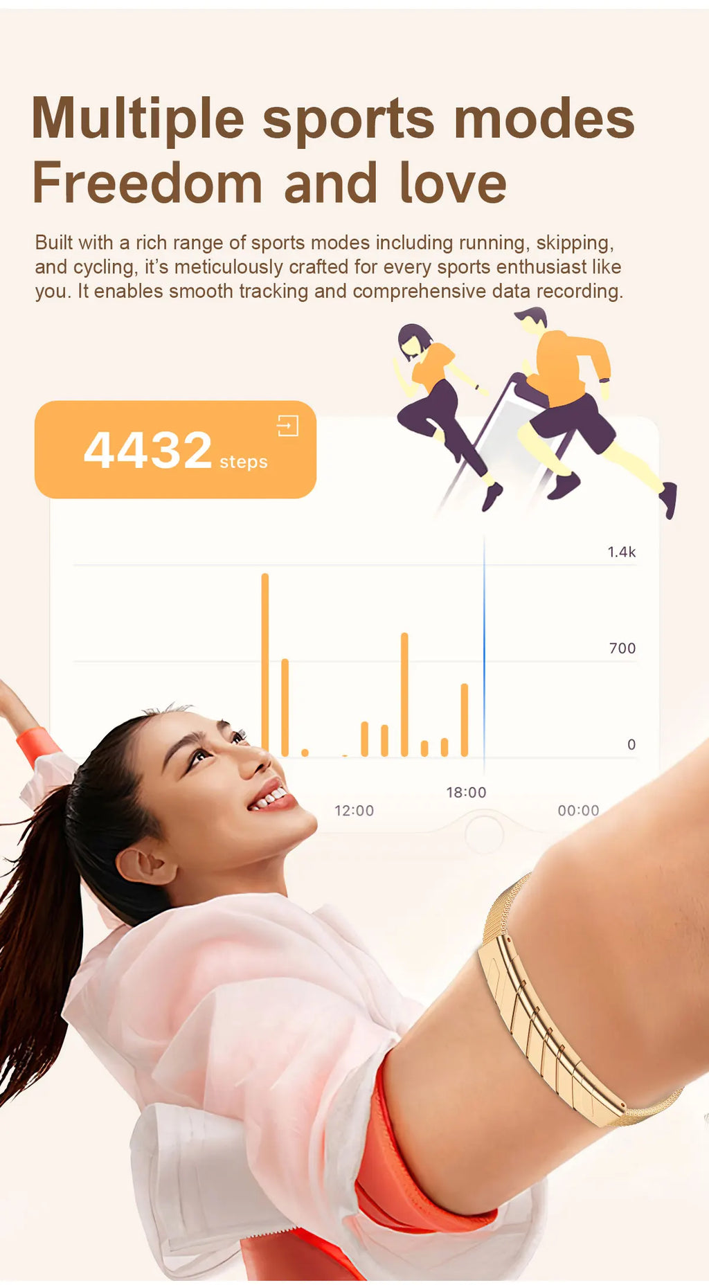 No Screen Smart Band Bracelet New Sports Women Fitness Tracker Heart Rate Blood Oxygen Sleep Monitor Pedometer Smartwatch 2026