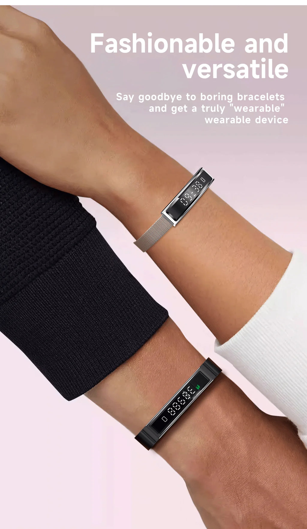 Daily Fitness Tracker Women Sport Smart Bracelet 2026 New Fashion Heart Rate Health Monitoring IP68 Waterproof Smart Watch Men