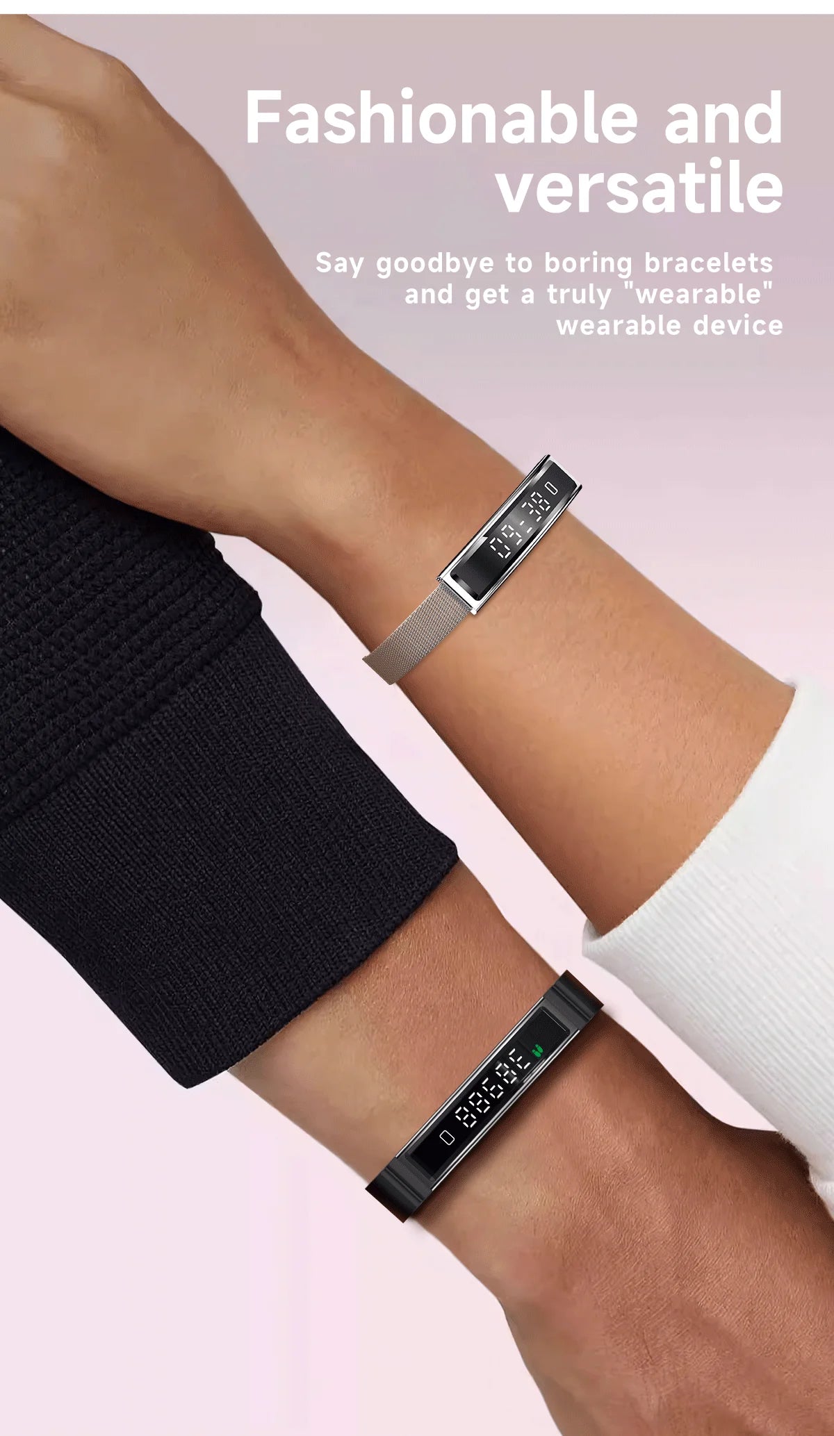 Daily Fitness Tracker Women Sport Smart Bracelet 2026 New Fashion Heart Rate Health Monitoring IP68 Waterproof Smart Watch Men