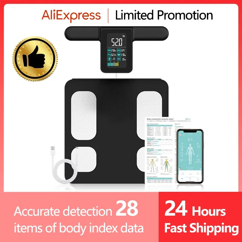 Smart Bioimpedance Scales New Professional Fitness Scale Body Composition Analyzer Body Fat Scale with Hands Sensor