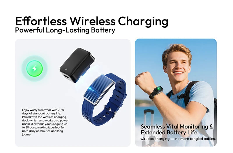 JCVital V5 Black Smart Band Health Trend Monit or Fitness Recovery Bracelet Wearable Device for Rehabilitation