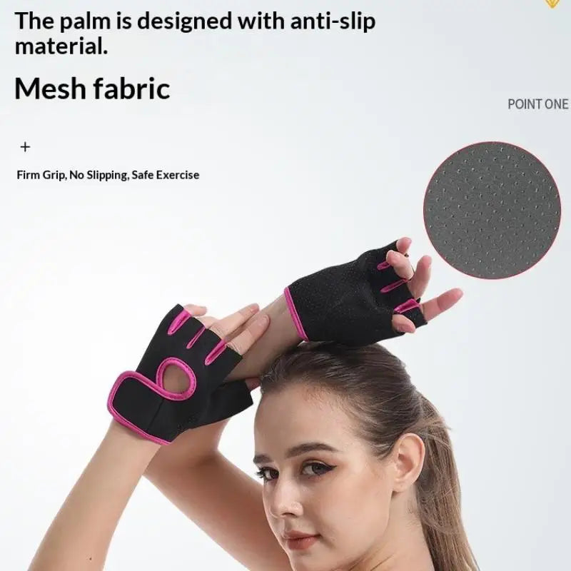 Fitness Gloves with Half Finger Design for Weightlifting and Dumbbell Training Ideal for Gym Use