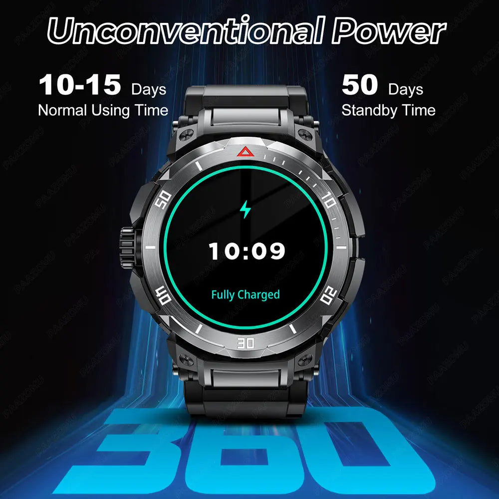 New 3 in 1 Smart Watch for Men With TWS Headset Rugged Military Bluetooth Call Fitness Tracker IP67 Waterproof  for Android iOS
